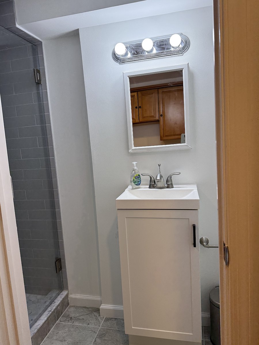 Bathroom vanity and sink