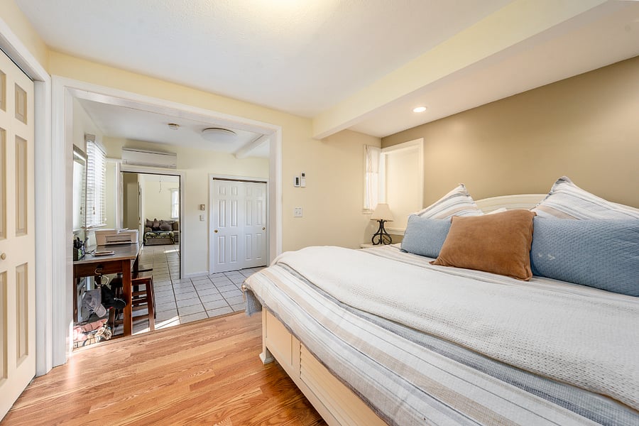 Main bedroom with dressing room and work space