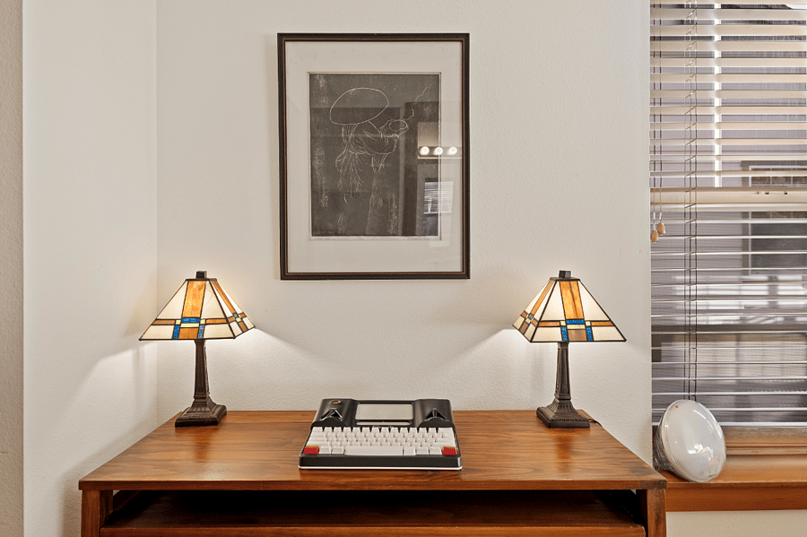 Bedroom 2 desk (typewriter not included)