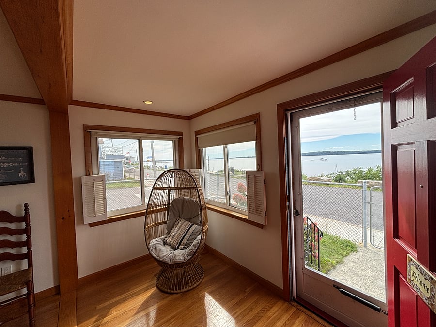 Just steps from the bay.