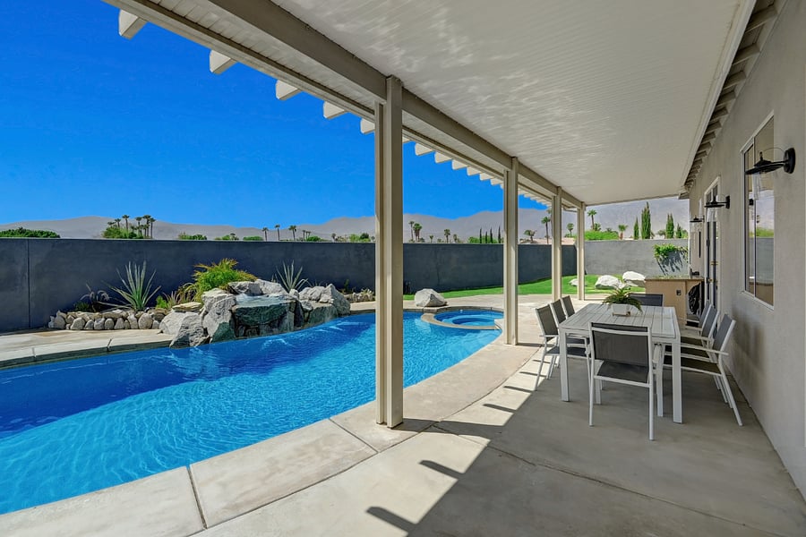 The soothing sound of the waterfall and cool pool, what could be more relaxing.