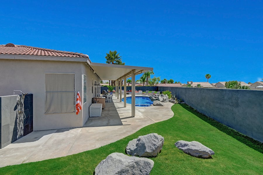Outdoor shower for your convenience.
