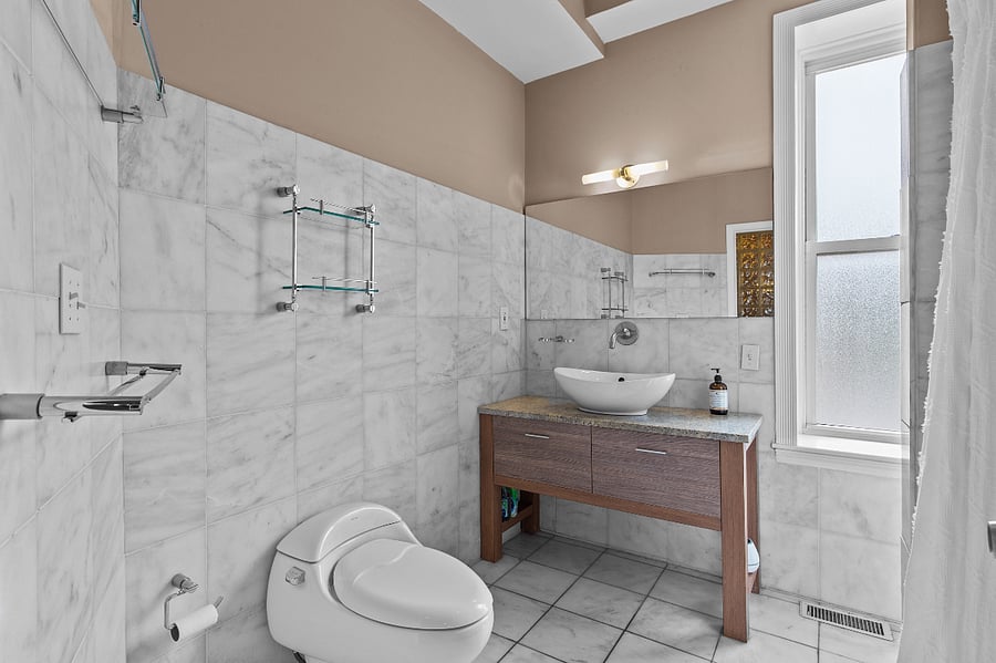 First floor full bathroom