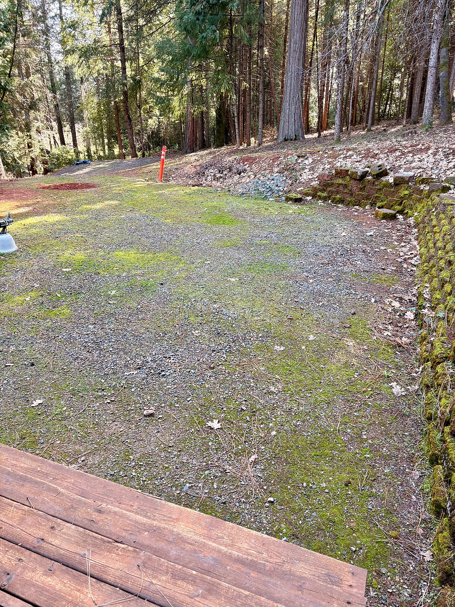 Separate side gravel driveway to park and enter unit from rear of home.