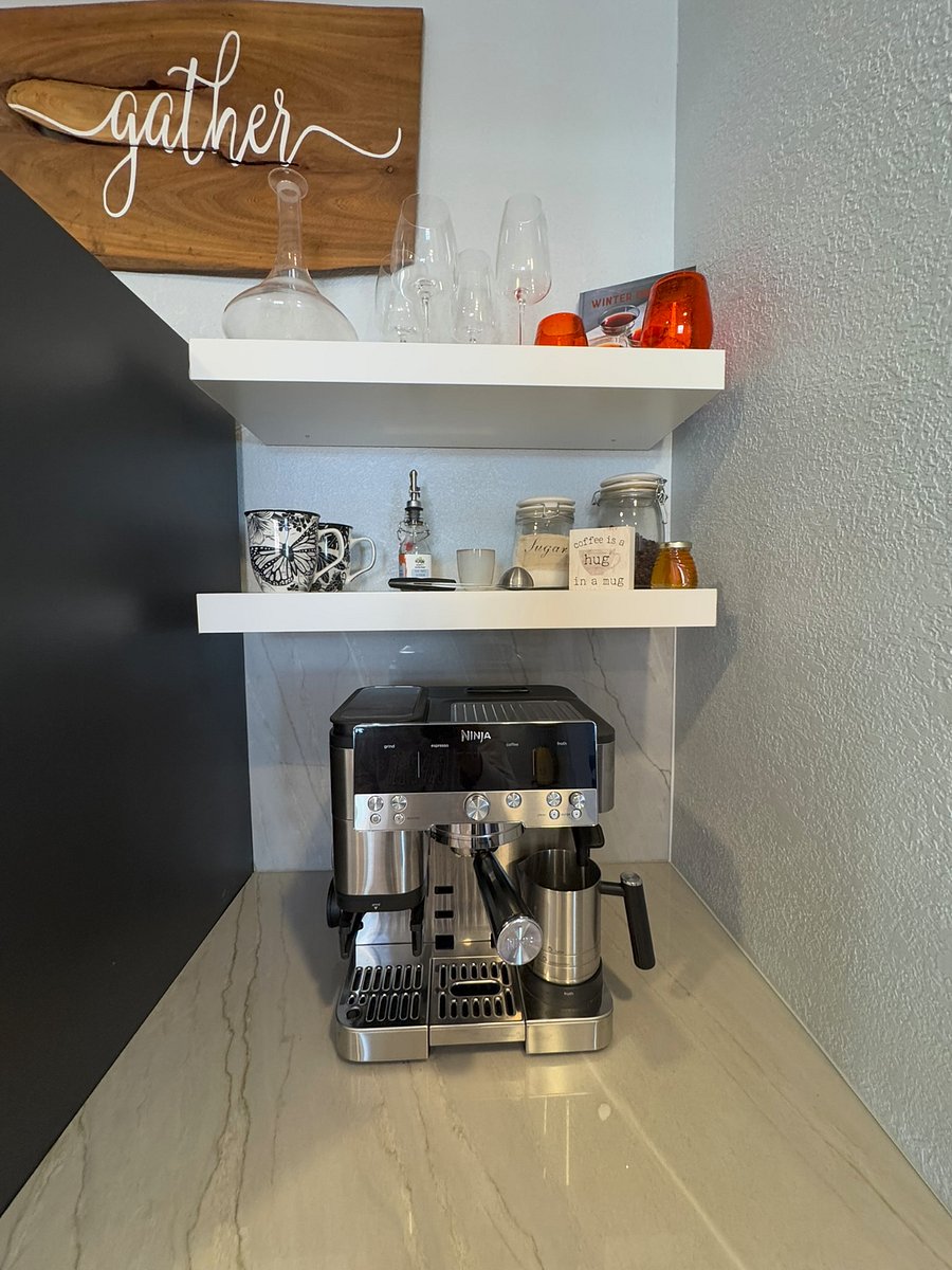 Dedicated coffee station with espresso machine