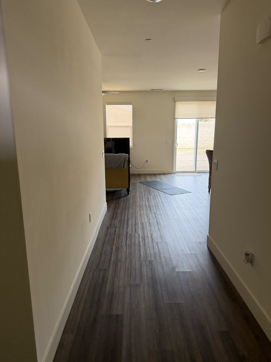Hallway leading to living room