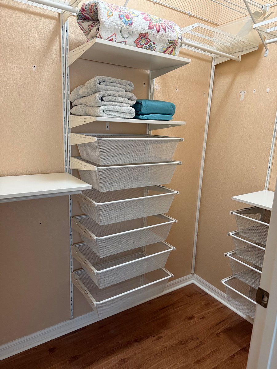 Master Closet - Built In Drawers and Shelves,