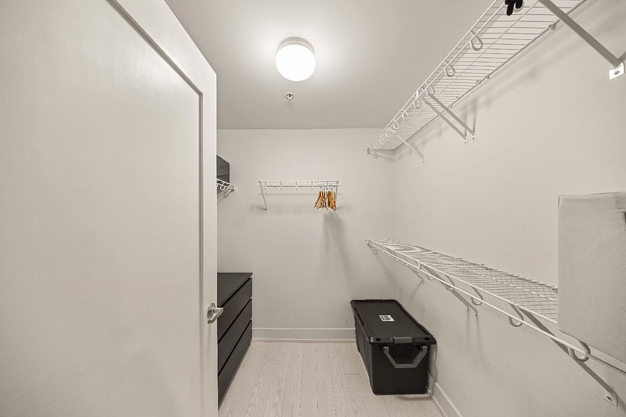 Walk-in closet with tons of room.