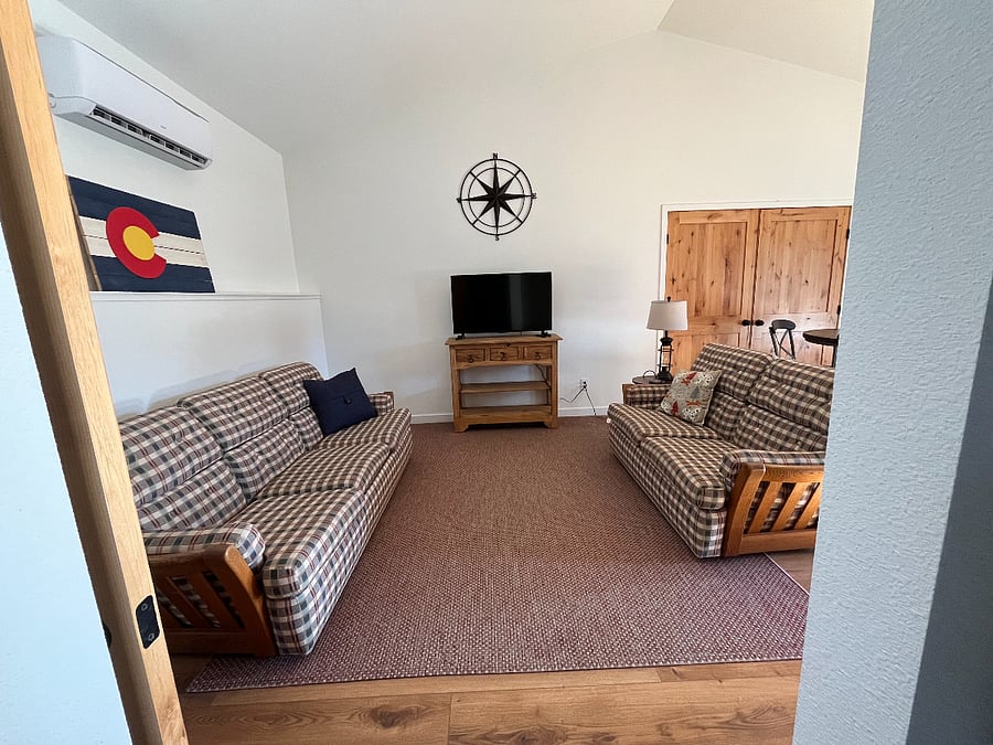 Living area with smart TV