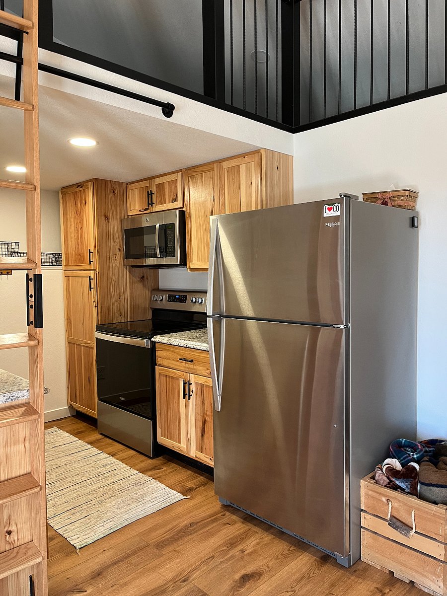 Kitchenette with sizable pantry