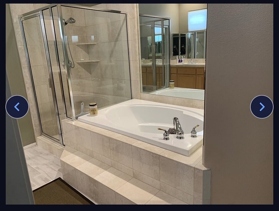 Master bedroom en-suite with soaking tub