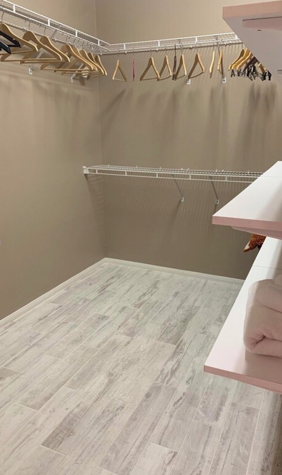 Master bedroom walk in closet