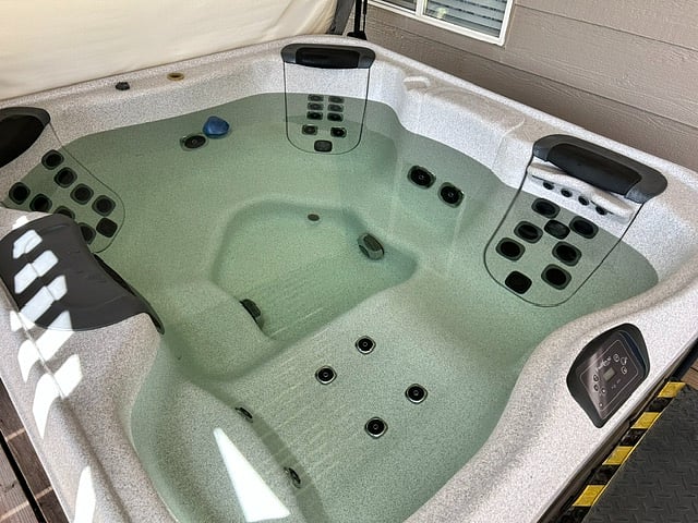 Bull Frog Hot Tub Spa has been removed and a new Hot Tub is on order to be delivered Fall of 2026.