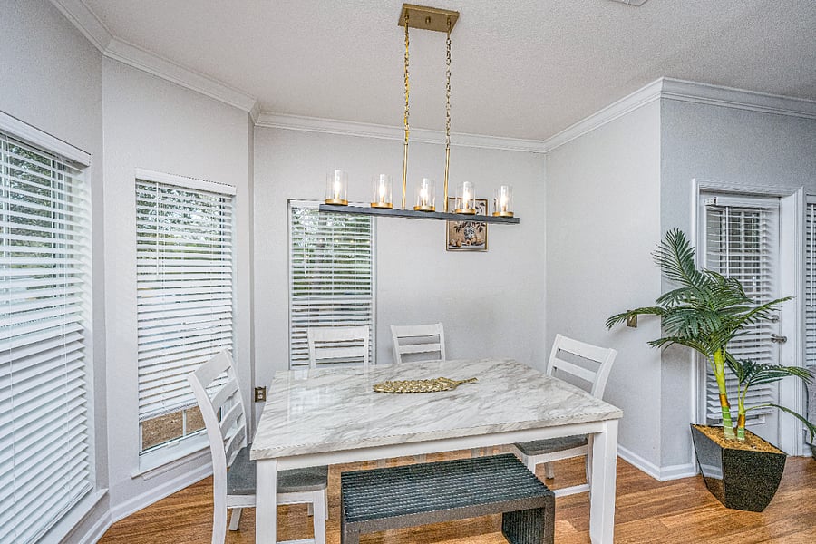 Comfortable dining area for enjoying meals at home