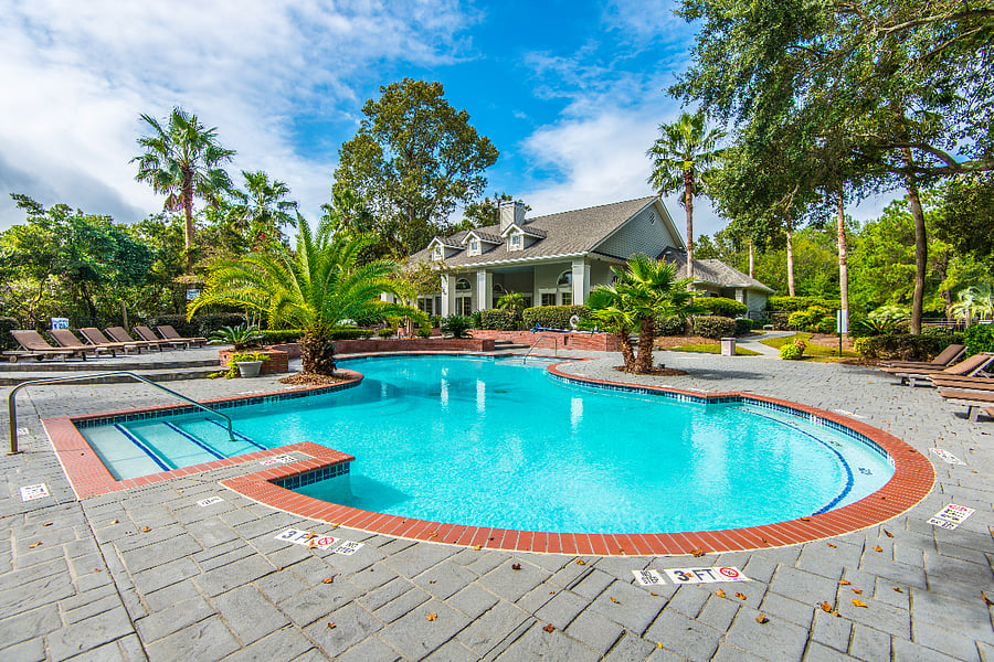 Relaxing shared pool area within the community