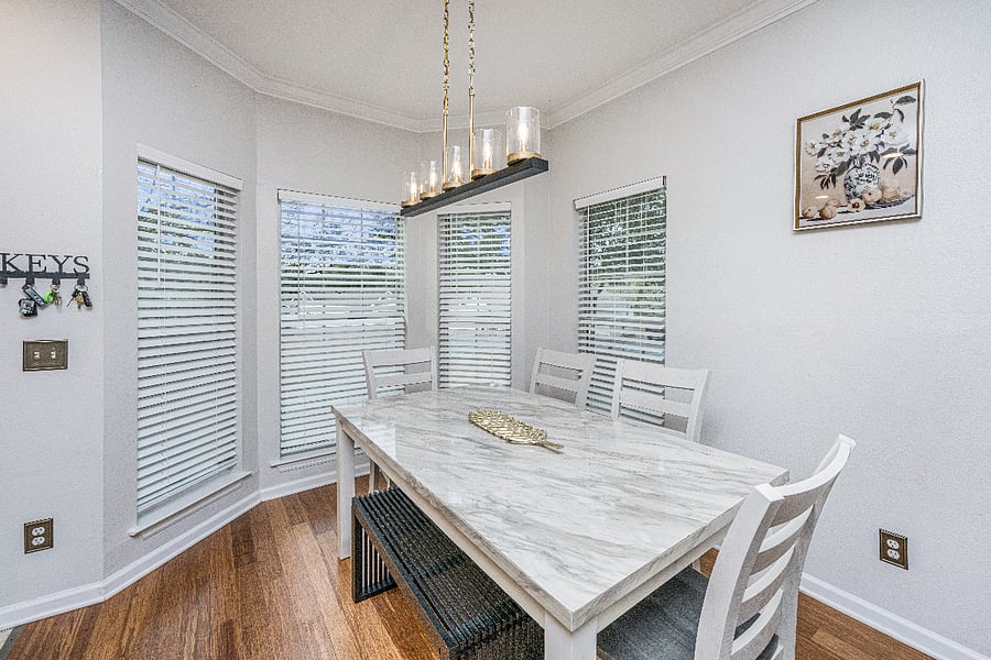Cozy dining space ideal for home-cooked meals