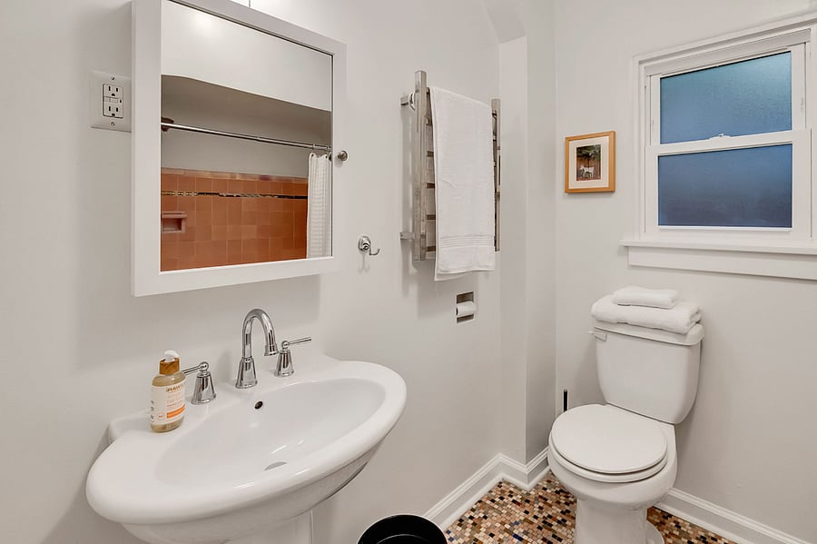 Bathroom with original 1930s tile