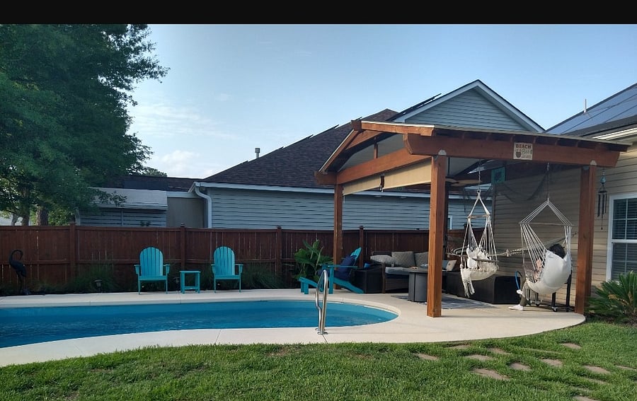 Pool and Gazebo backyard