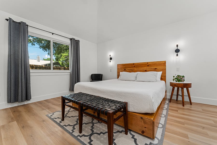 You wont want to leave this Cal King memory foam mattress located in the Primary Bedroom.