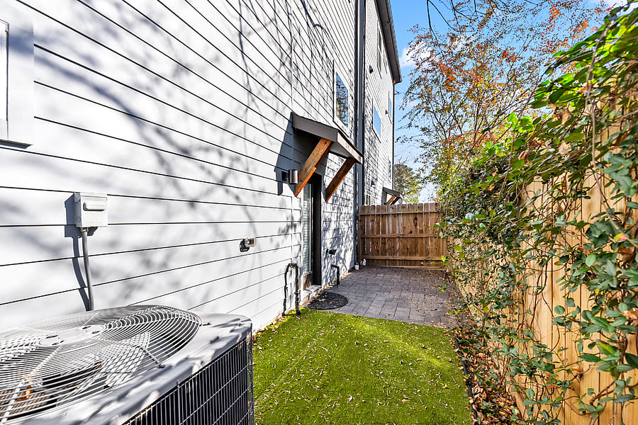 back patio - turf and paved area