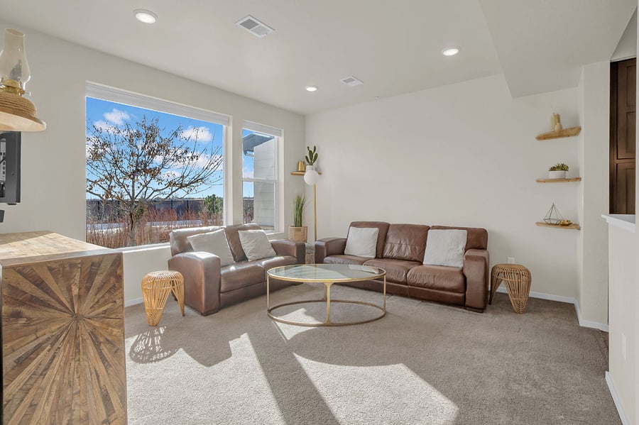 South-facing, sun drenched living room