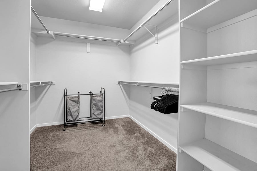 Master suite large walk-in closet