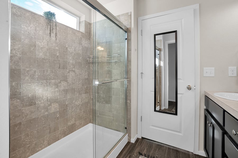 Master suite bathroom with shower
