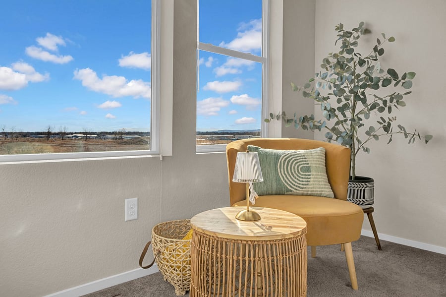 South-facing, sun drenched reading nook or workspace in master suite