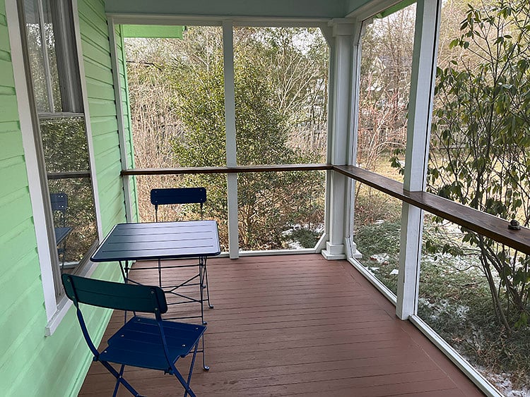 Enjoy time on the screened-in front porch