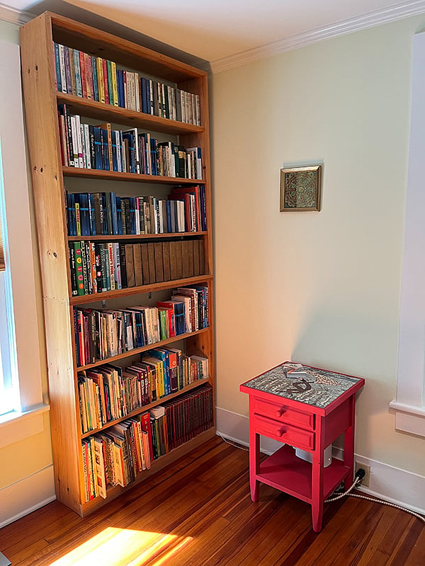 Book case in Bedroom 2 with many books to read!