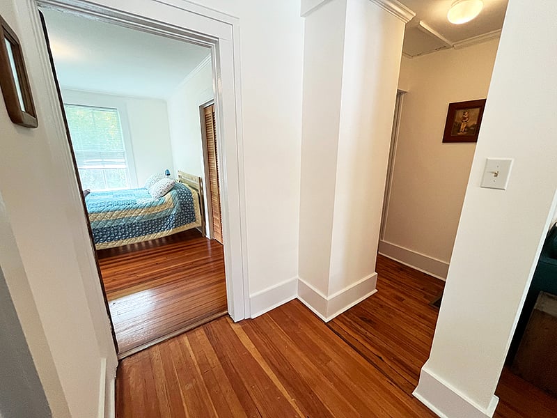 View of bedroom 1 and hall