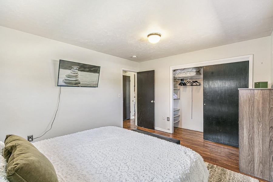 Primary Bedroom + King Bed + Smart TV