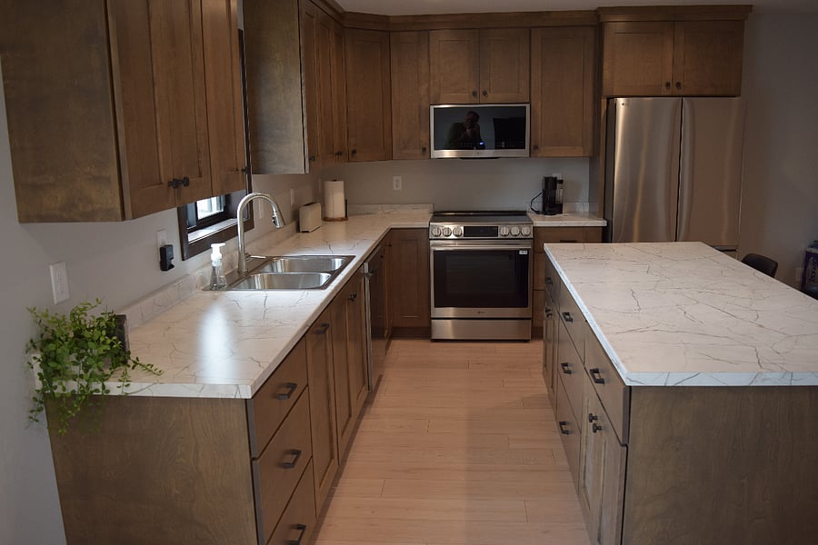 Plenty of counterspace and cabinets.