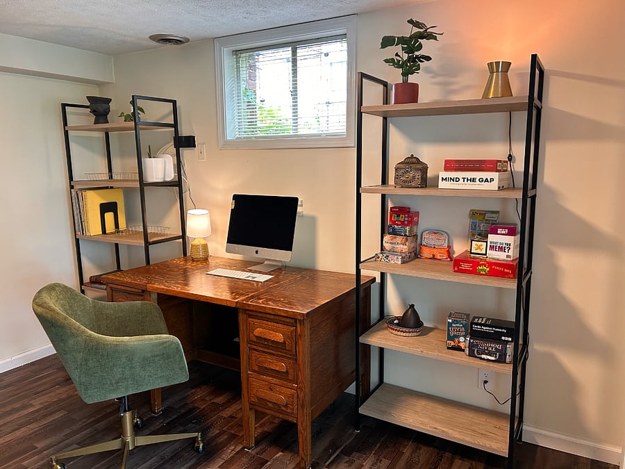 Office space in walkout basement (Computer not included)