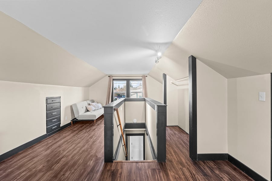 Huge loft/bedroom upstairs