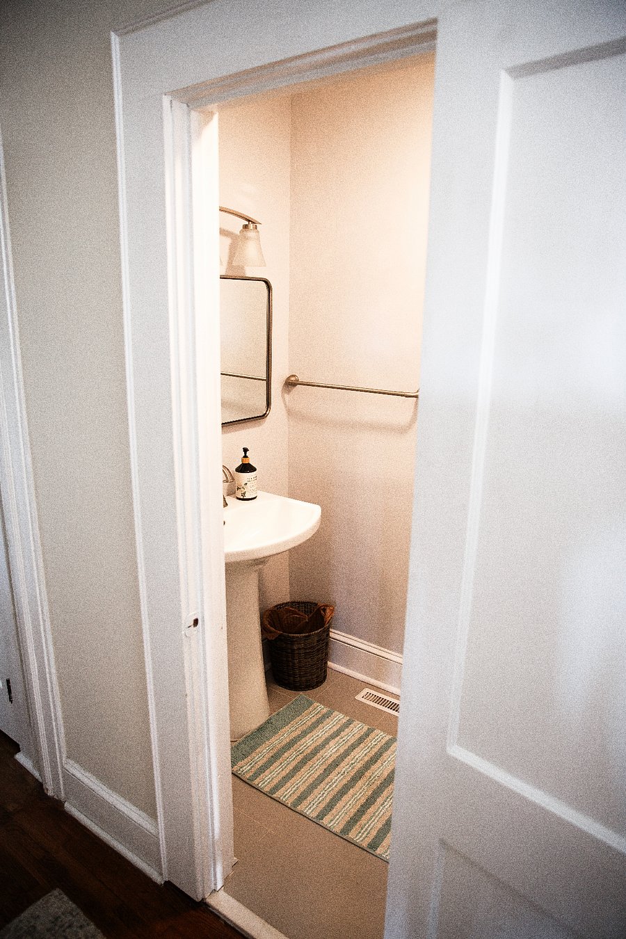 1/2 bath with medicine cabinet space. 