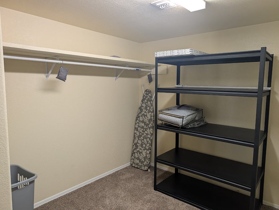 Closet is as big as the bedroom