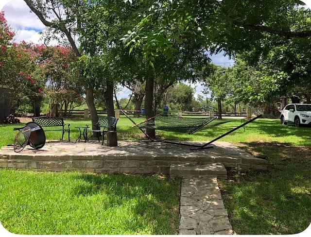 View of parking area.