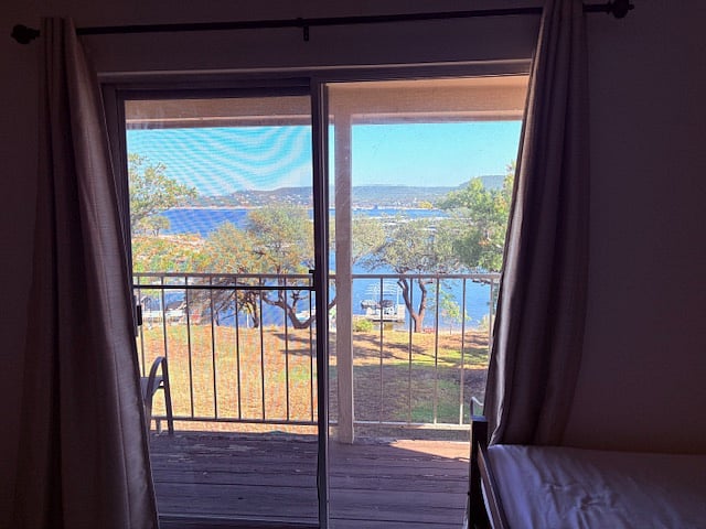 View from upstairs bedroom.