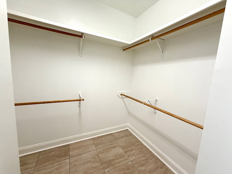 Master bedroom walk in closet
