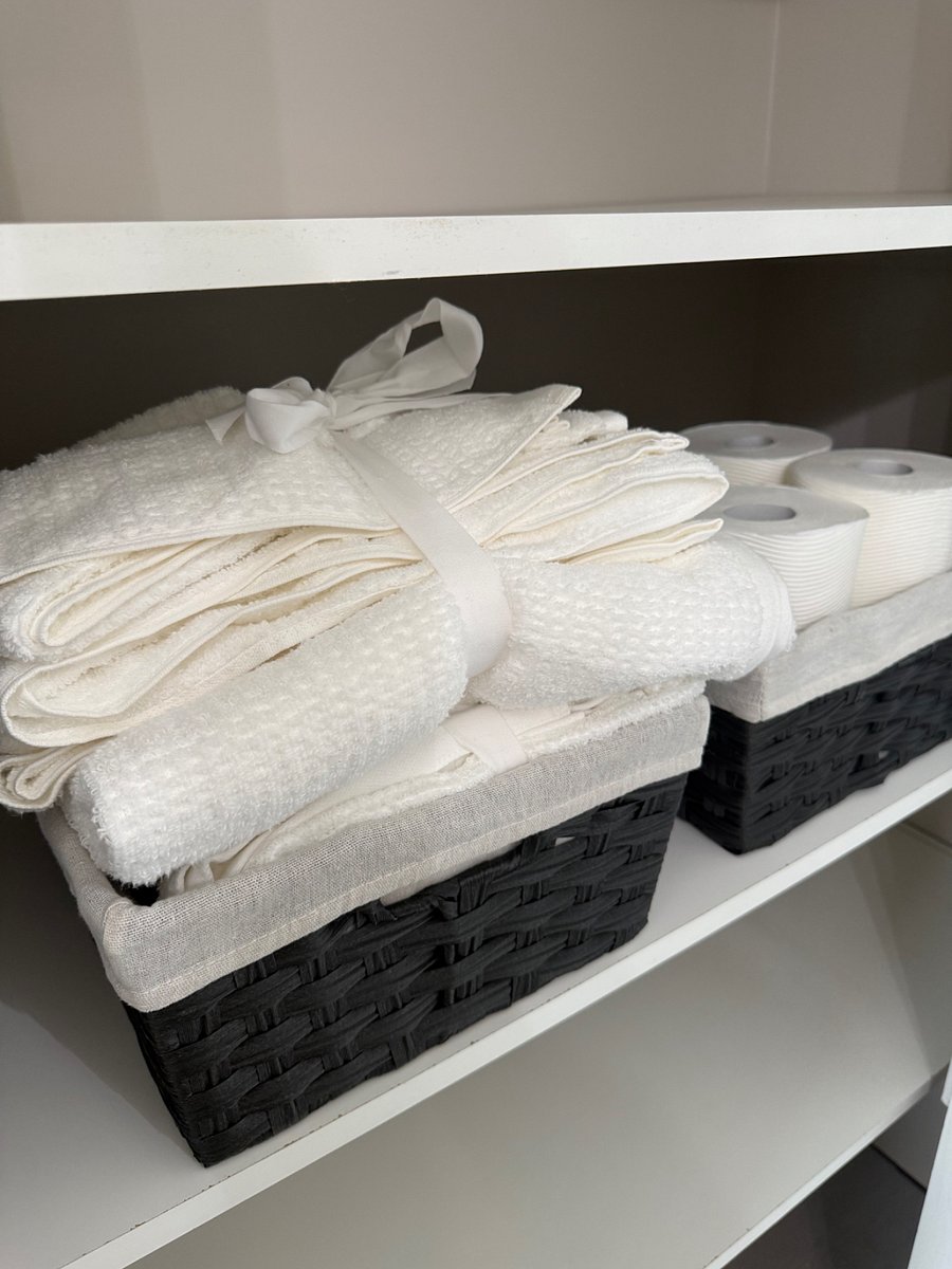 Ample supply of clean towels.