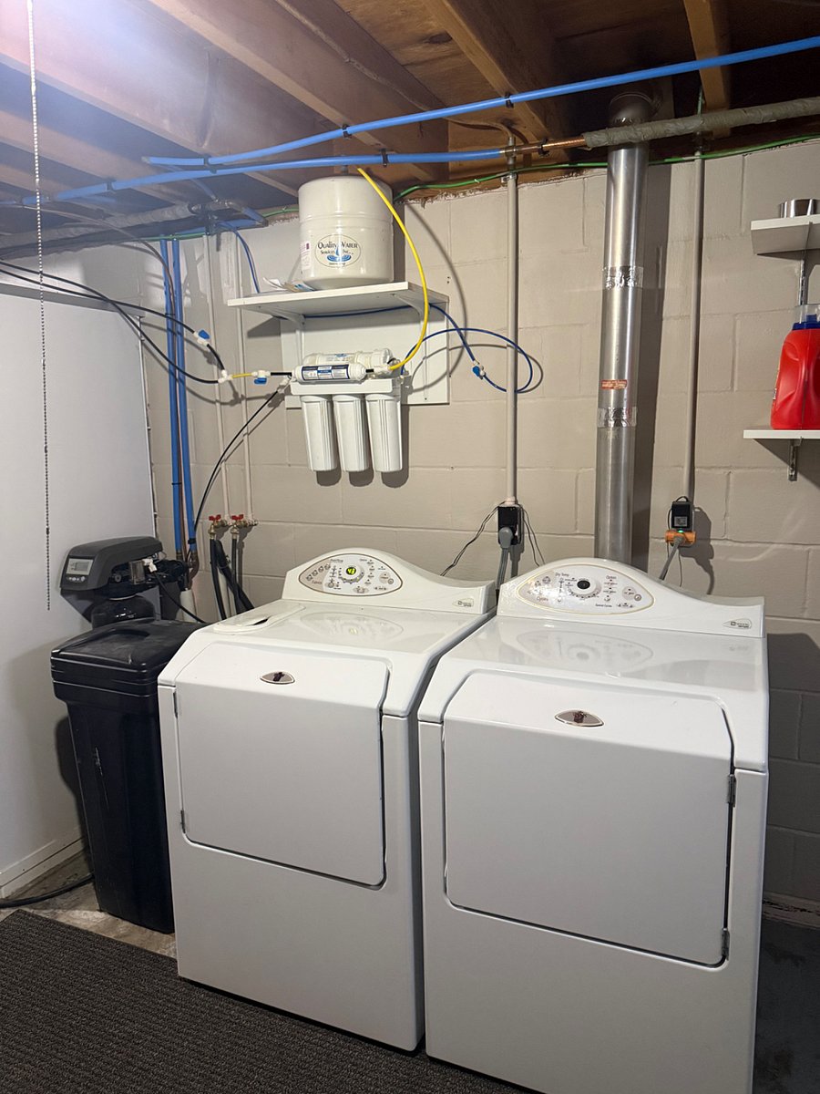 Washer and dryer and soft water