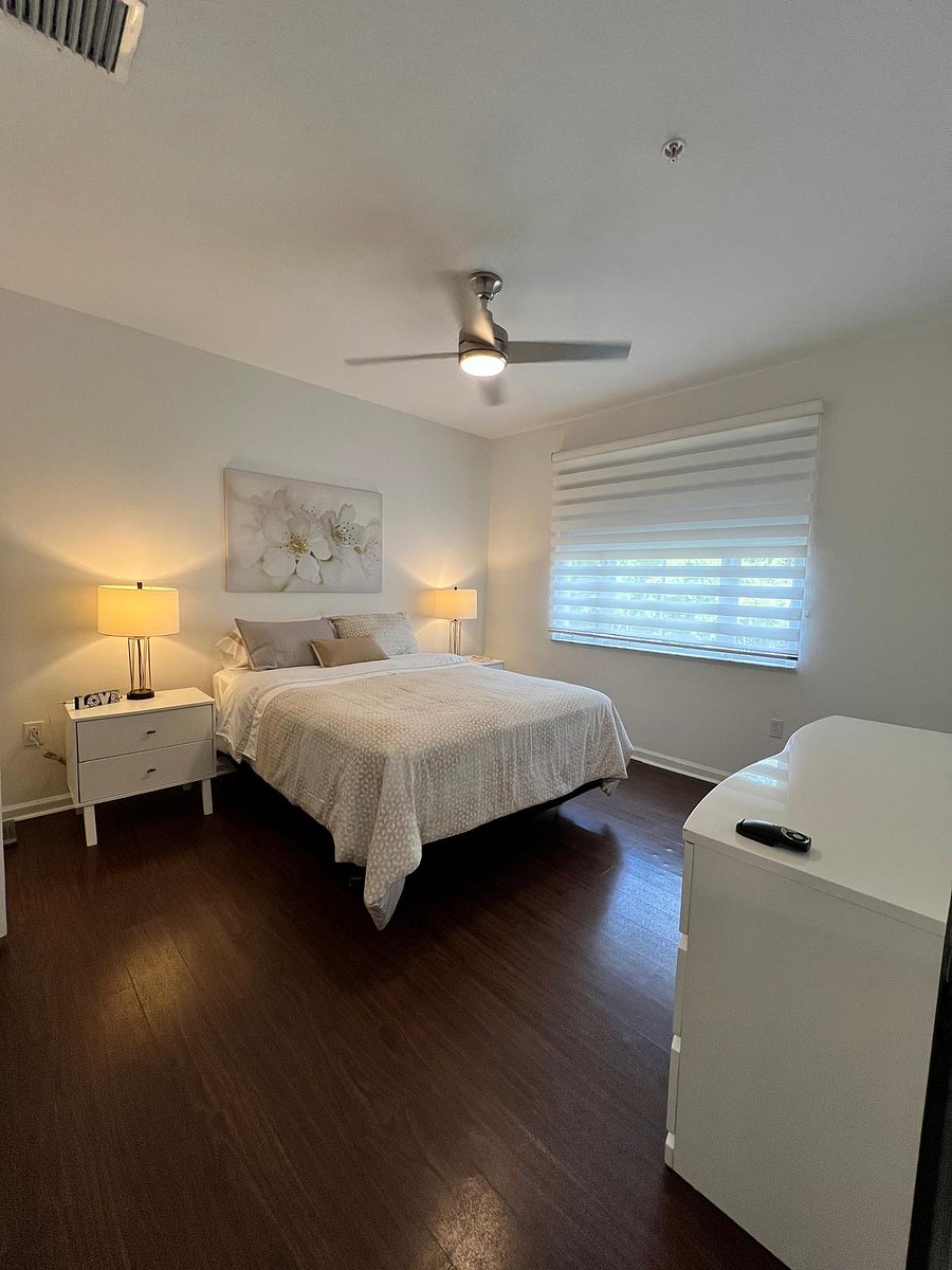 Master Bedroom with Zebra and Blackout Roller Curtains