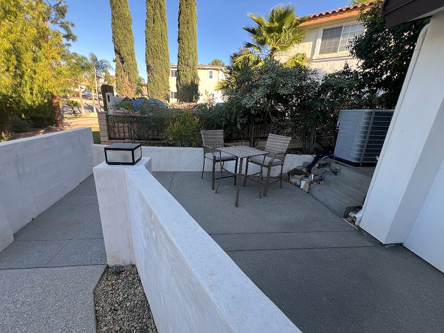 Private patio area