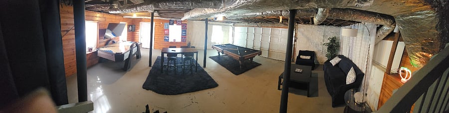 Lower-level game room