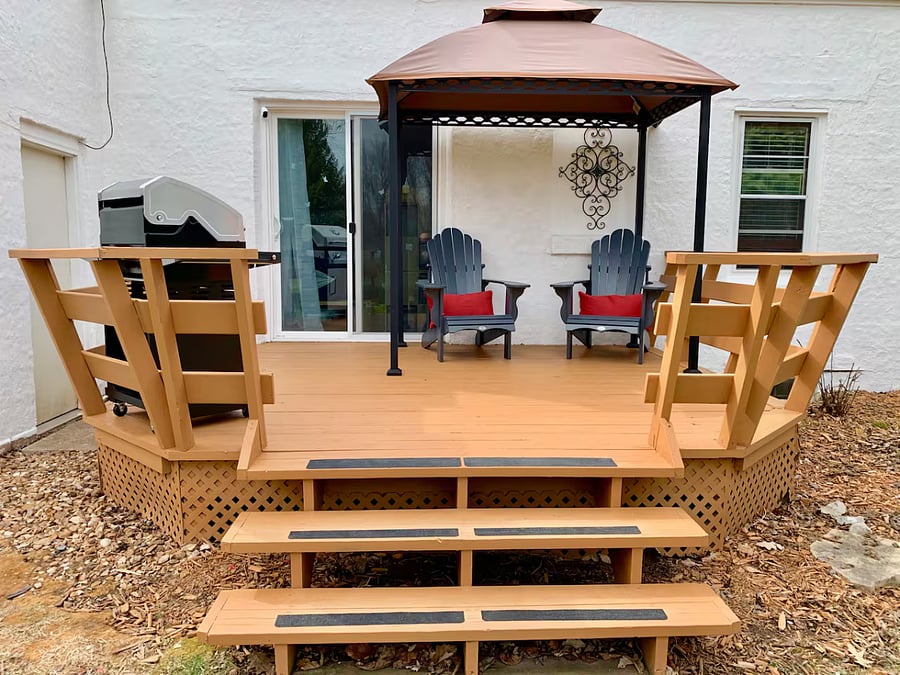 Deck for summer relaxing and grilling