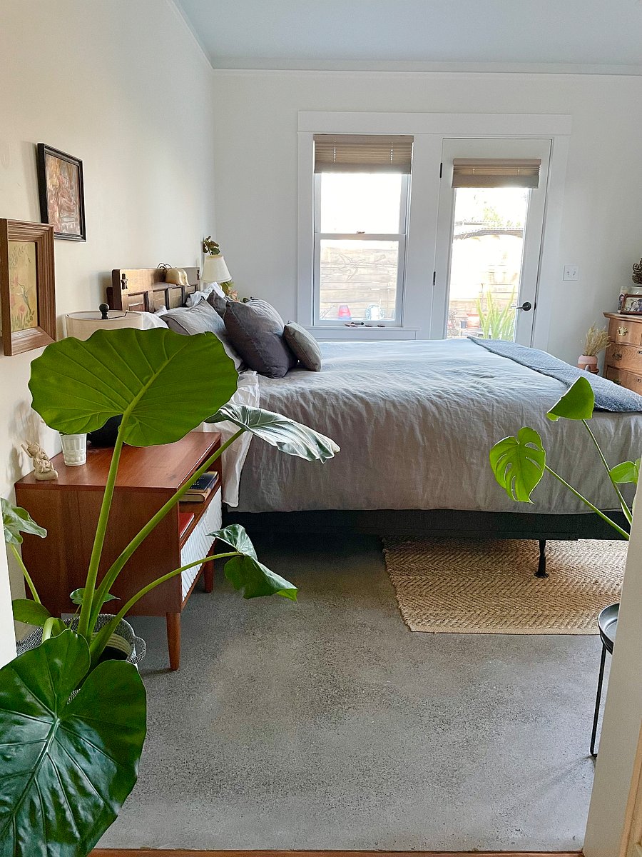 Primary bedroom with king-sized bed