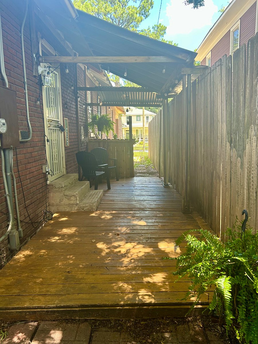 Private back patio