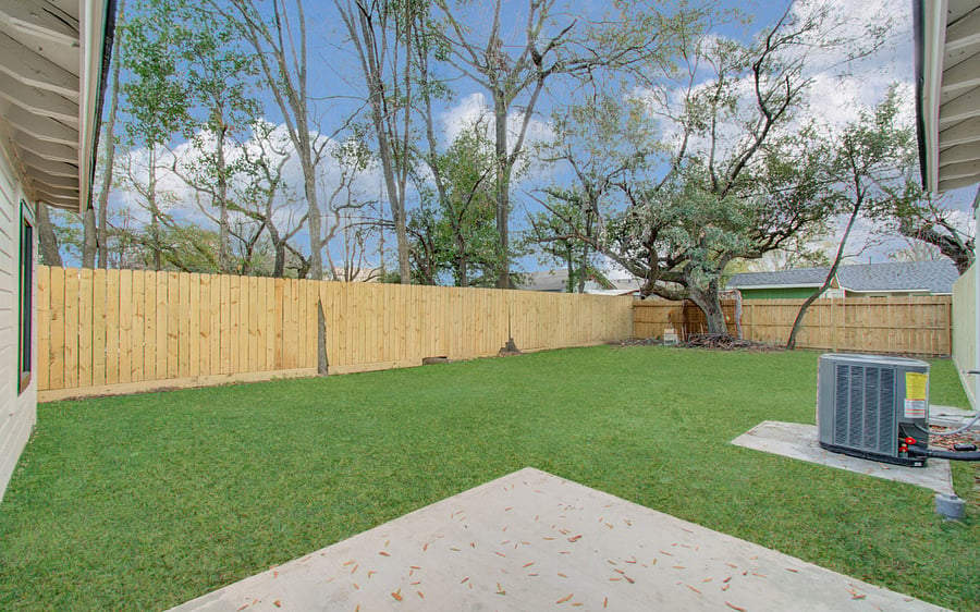 Huge private backyard