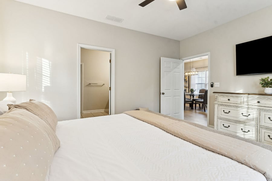 Primary King Bedroom located on first floor with en suite bathroom